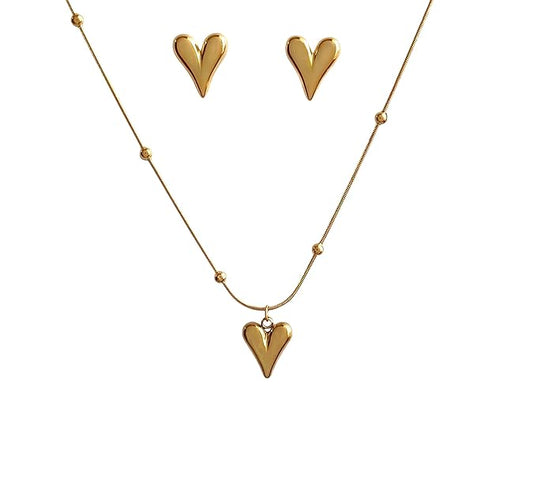 Love Heart Necklace Set - The Charms Magic