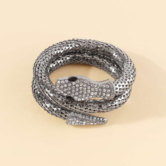 Thick Chain Multi-layer Snake Charm Bracelet - The Charms Magic
