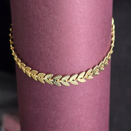Leaf Minimalist Anklet - The Charms Magic