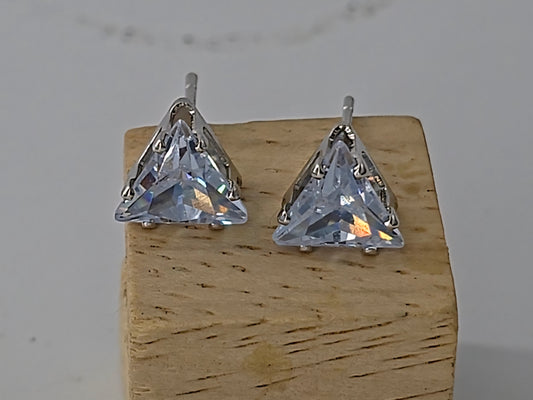 BIG TRIANGLE AMERICAN DIAMOND STUDDS EARRING