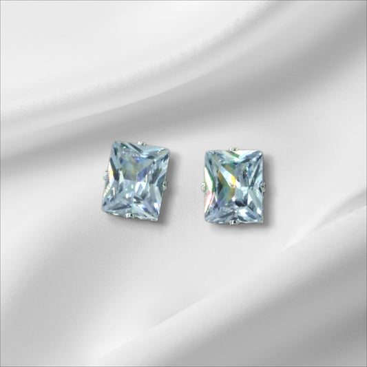 Rectangle American Diamond Studd - The Charms Magic