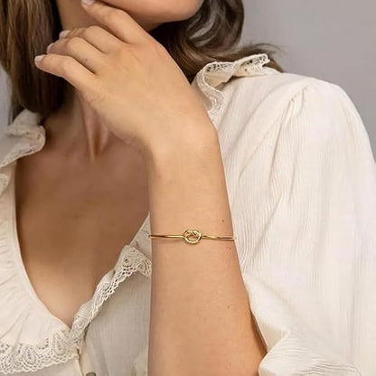 Knot Infinity Cuff Bracelets