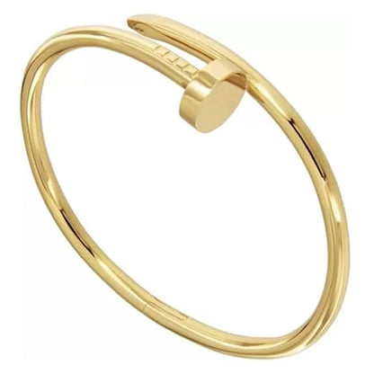 Gold Plated Stainless Steel Anti Tarnish Nail Bracelet