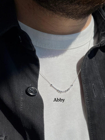 Morse Code Name Necklace - The Charms Magic