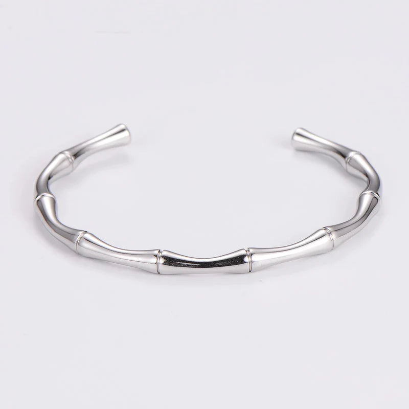 Minimalist Bamboo style cuff bracelet - The Charms Magic