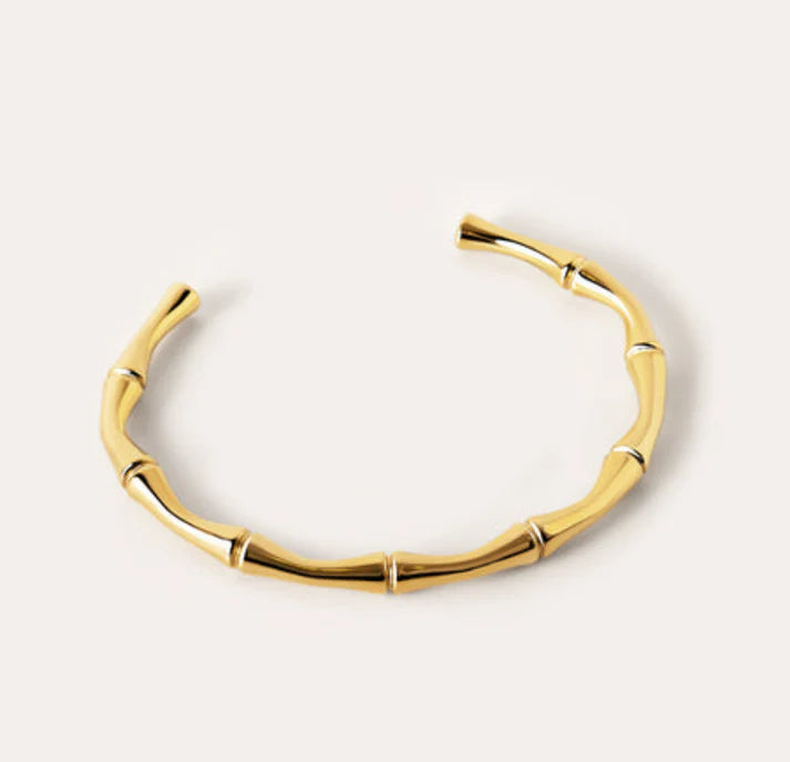 Minimalist Bamboo style cuff bracelet - The Charms Magic